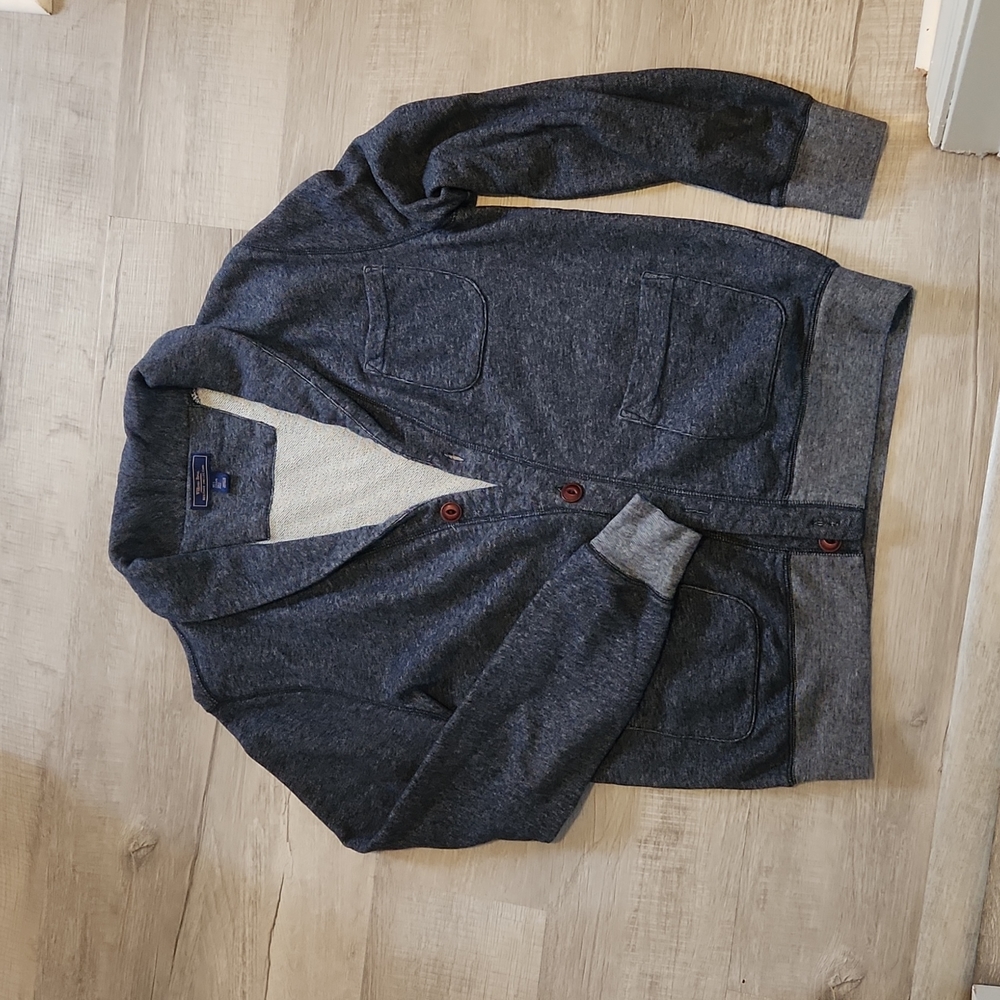 Large blue Wilkens bros men's cardigan